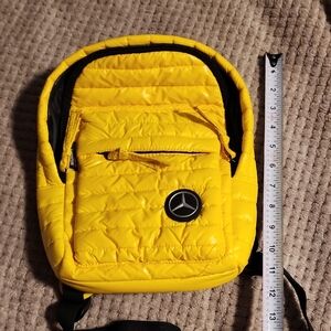 Yellow Quilted Mini Backpack for Men